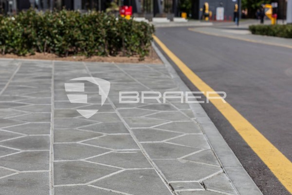 Тротуарная плитка Braer Тиара Серый