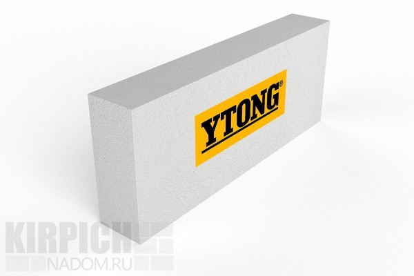 Перегородочный газобетонный блок из ячеистого бетона Ytong 625x250x50 D500 + добор 100