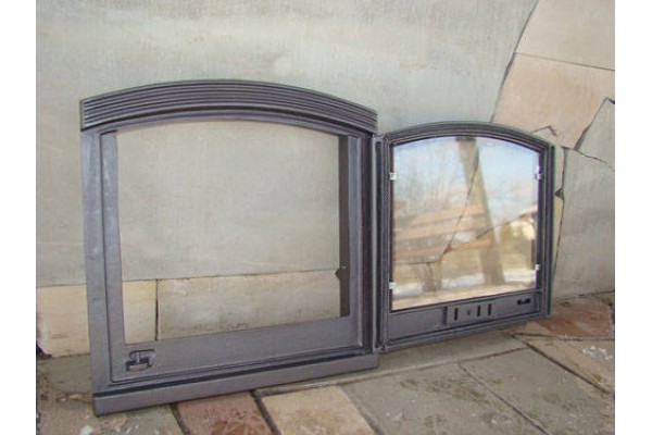 Дверь печки со стеклом АРКА