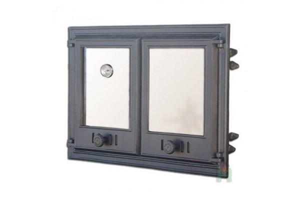 Дверца двустворчатая со стеклом и термометром DCHP