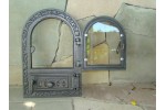 Дверца со стеклом и зольником с шибером правая FPM1R