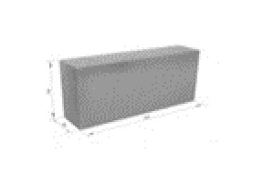 Полнотелый перегородочный бетонный блок 80 мм HONIK
