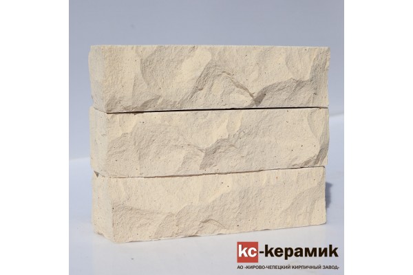 кирпич Горный камень угловой Белый КС-Керамик