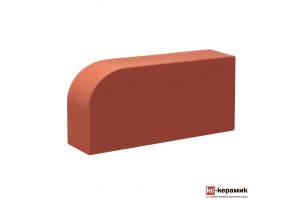 Облицовочный печной кирпич Красный угловой R60 КС-Керамик