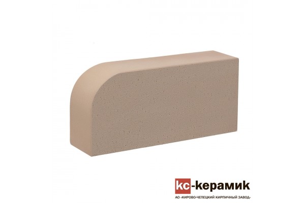 Печной кирпич полнотелый радиусный R60  Камелот темный шоколад 1НФ КС-Керамик