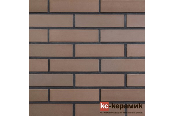 Печной кирпич Темный шоколад угловой R60 КС-Керамик