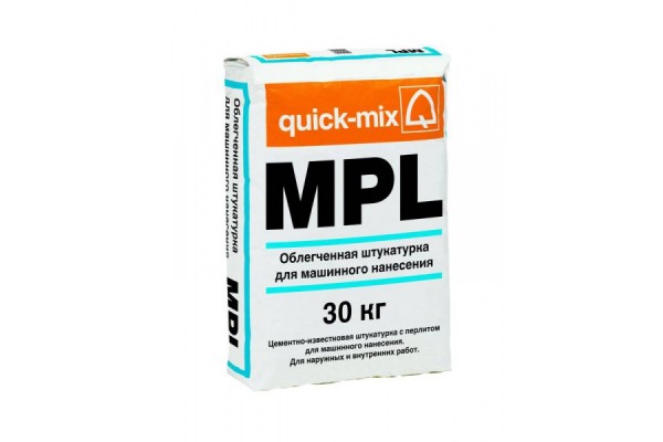 Облегченная штукатурка для машинного нанесения MPL Quick-mix