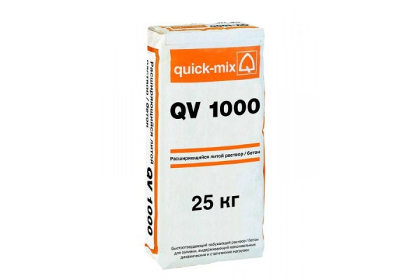 Расширяющийся литой раствор-бетон QV 1000 Quick-mix